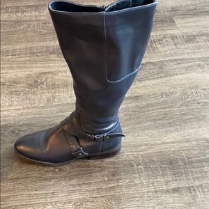 Nine West navy riding boots